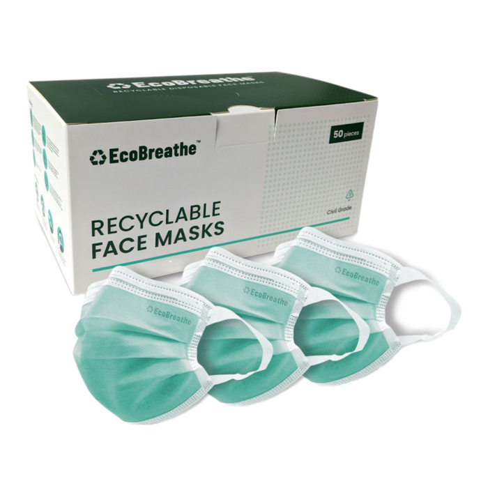 Ecobreathe 3 Ply Recyclable Masks x 50 - Bundles